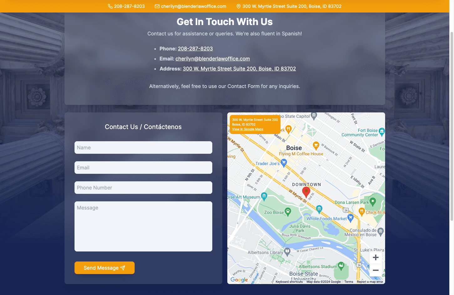Blender Law Office website built by SuperlativeSites